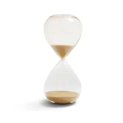 Sablier verre sable marron Ø10,5xH24,5cm