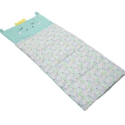 Sac de couchage enfant motif dinosaure vert 70x160cm