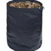 Sac de jardin 400L plastique vert avec poignées