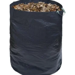 Sac de jardin 400L plastique vert avec poignées