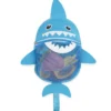 Sac de plage enfant forme animal bleu 30x25xH9,5cm (2 modèles requin ou grenouille)