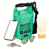 Sac de plage étanche 2L polyester vert et noir