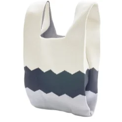 Sac de plage tissé à motif 19,5x9xH34cm (2 modèles)