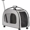 Sac de transport pour animaux avec roulettes souple gris 68x34,5xH48cm