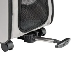 Sac de transport pour animaux avec roulettes souple gris 68x34,5xH48cm