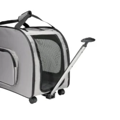 Sac de transport pour animaux avec roulettes souple gris 68x34,5xH48cm