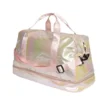Sac de voyage femme aspect brillant 49x23xH30cm - 2 modèles rose ou vert