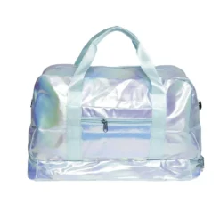 Sac de voyage femme aspect brillant 49x23xH30cm - 2 modèles rose ou vert
