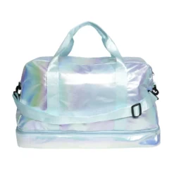 Sac de voyage femme aspect brillant 49x23xH30cm - 2 modèles rose ou vert