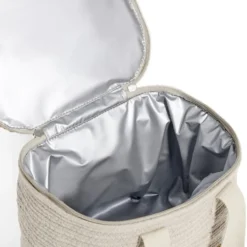 Sac fraîcheur 9L jute beige et coton marron 23x18,5x20cm
