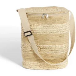 Sac fraîcheur 14L jute et coton beige 26x20x34cm