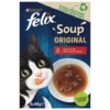 Sachet pour chat 6x 48gr Felix Soup Farm Original 3 saveurs