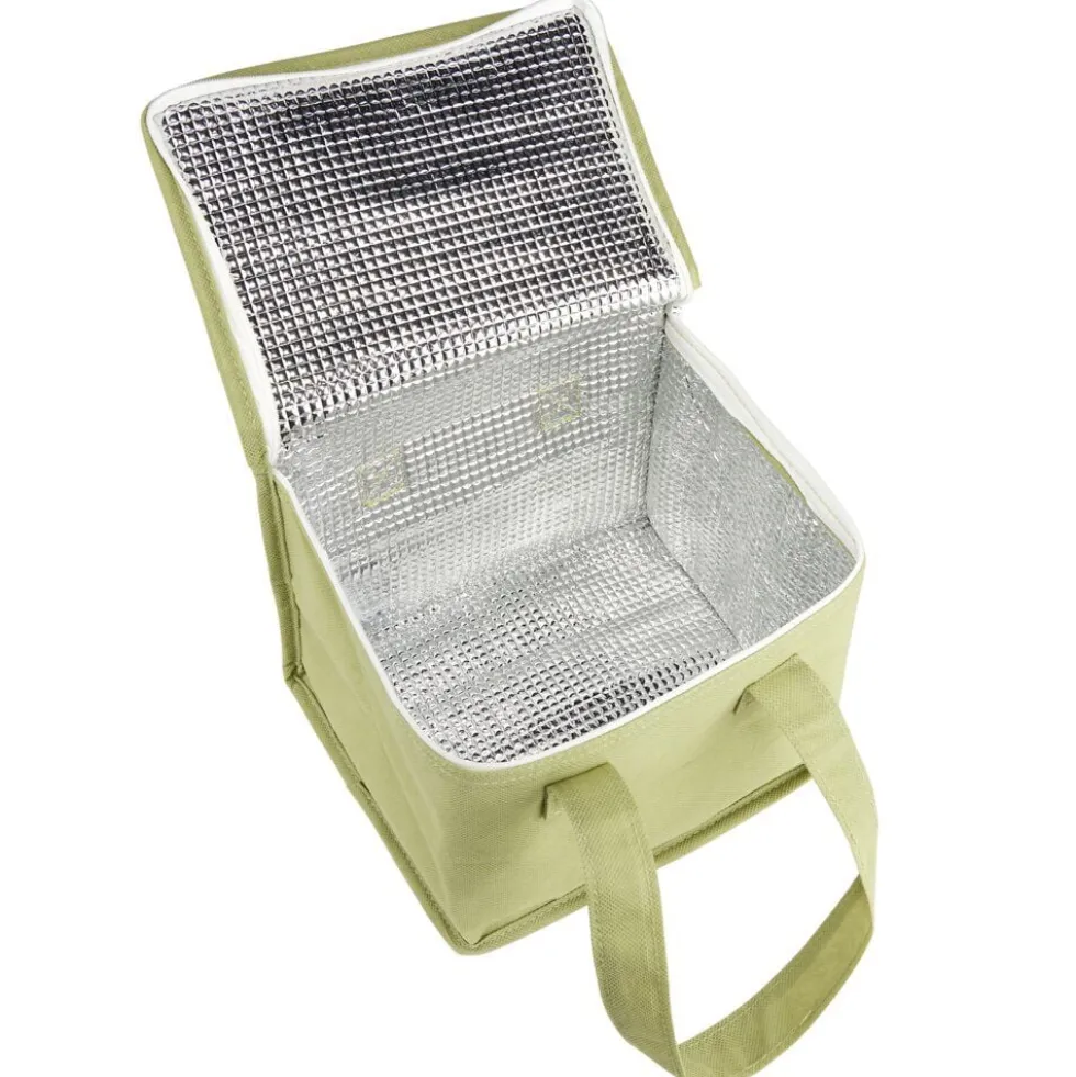 Sac isotherme 5L aluminium et polyester vert 21x16xH17cm