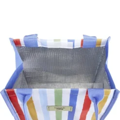 Sac isotherme 13L bayadère rayures multicolores 24x15xH33cm