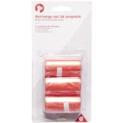 Sac propreté x3 rouleaux de 20 sacs (2 modèles)
