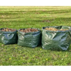 Sacs de jardin verts avec poignées x3 70L 100L 170L