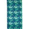 Sac serviette de plage 2 en 1 feuilles vert et bleu