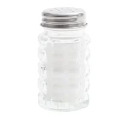 Salière et poivrière de table en verre et inox 50ml