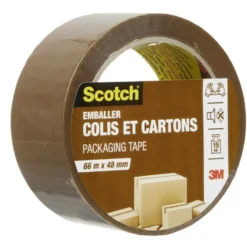 Scoth Adhésif marron pour carton et emballage 66m x 48 mm