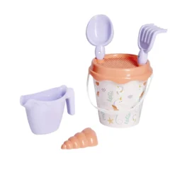 Seau de plage garni hippocampe licorne 6 pièces