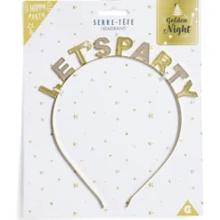 Serre-tête anniversaire Happy Birthday thème nuit