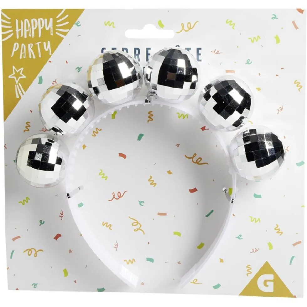 Serre-tête disco boule à facette