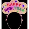 Serre tête phosphorescent Happy New Year L12x19cm