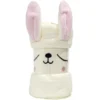 Serviette de bain enfant lapin beige et rose 70x140cm