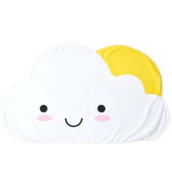 Serviette de plage enfant orange design nuage