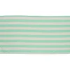 Serviette de plage microfibre marinière blanc et vert 1 personne
