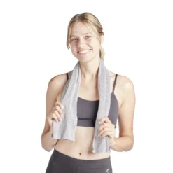 Serviette de sport grise 100x30cm polyester