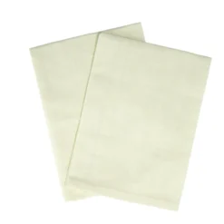Serviette de table carrée coton blanc ivoire 44x44cm x2