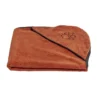 Serviette de toilette animaux 70x140cm microfibre rouge