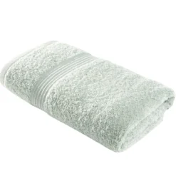Serviette de toilette 50x90cm coton bleu paon