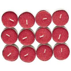 Set de 12 bougies chauffe-plats Rouge