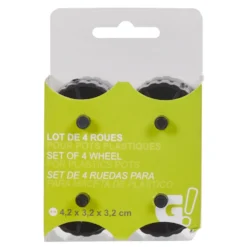 Set de 4 roues pour pot de jardin