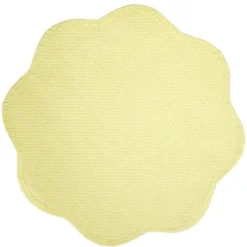 Set de table forme fleur papier tissé pastel uni Ø38cm (3 modèles)