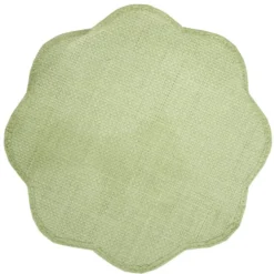 Set de table forme fleur papier tissé pastel uni Ø38cm (3 modèles)