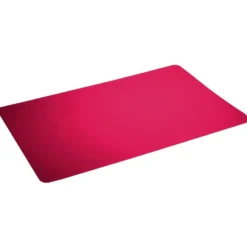 Set de table rectangulaire plastique rouge uni