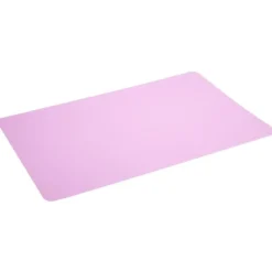 Set de table rectangulaire plastique rose uni