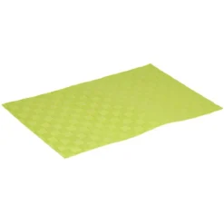 Set de table rectangulaire plastique tressé vert anis