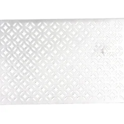 Set de table rectangulaire pvc motif ajouré gris argenté