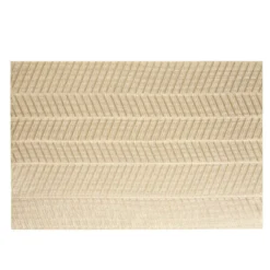 Set de table rectangulaire PVC 30x45cm motif chevron beige et marron