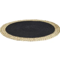 Set de table rond coton et paille tressé Ø38cm (2 modèles)