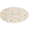 Set de table rond coton motif feuille automne orange Ø35cm