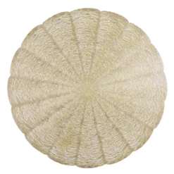 Set de table rond forme fleur doré Ø38cm