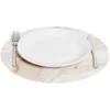 Set de table rond motif marbre rose ou bleu Ø38cm
