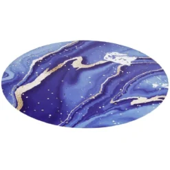 Set de table rond motif marbre rose ou bleu Ø38cm