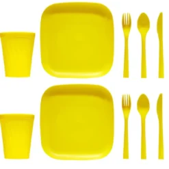Set pique-nique pour 2 personnes en plastique 10 pièces (3 modèles)