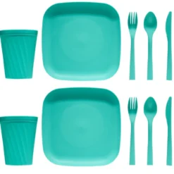 Set pique-nique pour 2 personnes en plastique 10 pièces (3 modèles)